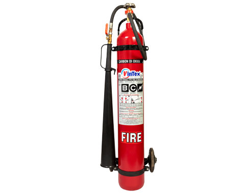 Higher Capacity Trolley Mounted CO2 Type Fire Extinguishers